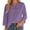 Purple, variant on Fgnfyis Womens T Shirts Lace Loose Fit Casual Solid Color Three Quarter Sleeve Blouse Top Everyday Comfort Style Womens Tops Red XL