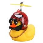 Disponible Pequeños patos amarillos con cascos pequeños con luz de noche para motos y coches
