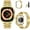 Gold, variant on Solid Stainless Steel Band Compatible with Apple Watch 38mm 40mm, Metal Strap with Soft TPU Case for iWatch Series 6 5 4 3 2 1 SE Women and Men (Space Gray, 38/40 mm)