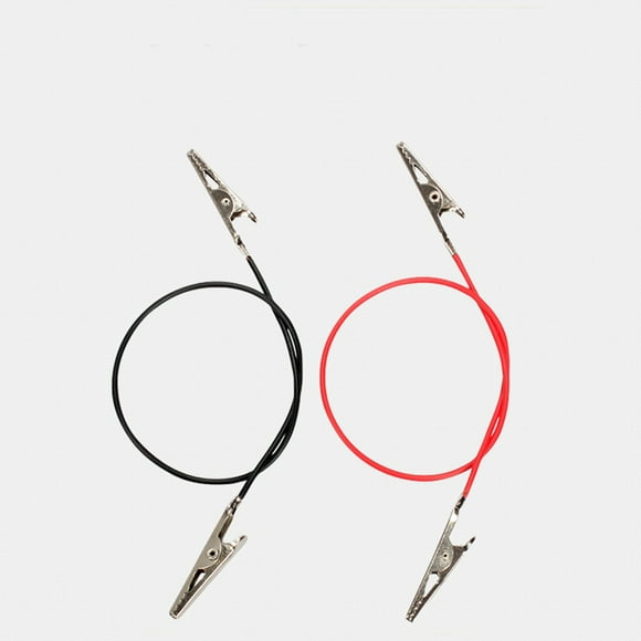 Cheers 2Pcs Test Wire Interesting Widely Used Copper Bothway Alligators Clip Conductor for Student