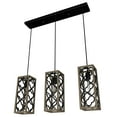 thumbnail image 5 of Hunter - Gablecrest 3-light French Oak, Large Cluster Light, Dimmable, Transitional Style, Linear Shaped, for Bedrooms, Dining, Living Rooms - 19948, 5 of 8