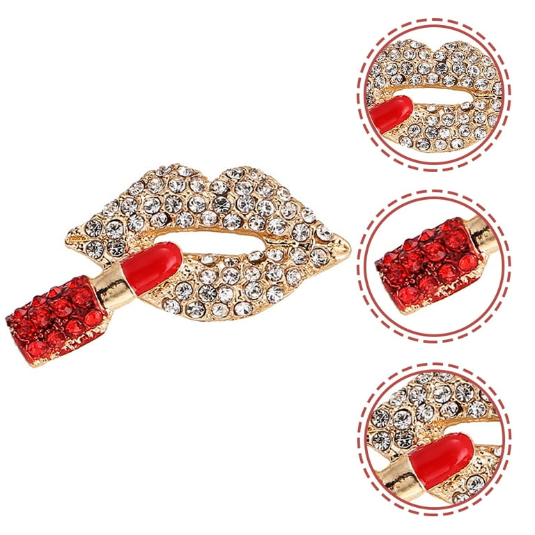 Lipstick brooch discount