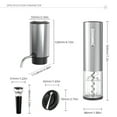 thumbnail image 2 of TFixol 4-in-1 USB Rechargeable Electric Wine Opener Set with Aerator, Foil Cutter, and Vacuum Stopper - Portable for Home, Travel, or Gifting - Silver, 2 of 6