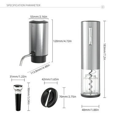 ,Bottle Opener Wine Cutter And Wine Opener 4-in-1 Set Wine Stopper Usb Wine Opener 4-in-1 With Aerator Cutter And Wine Stopper Set With Bottle Wine Decanter Pump Opener Wine Decanter