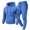 Blue, variant on Sweatsuits for Men 2 Piece Hoodie Men's Jogging Tracksuit Set Casual Athletic Workout Long Sleeve Outfit Pullover Suit Set White L