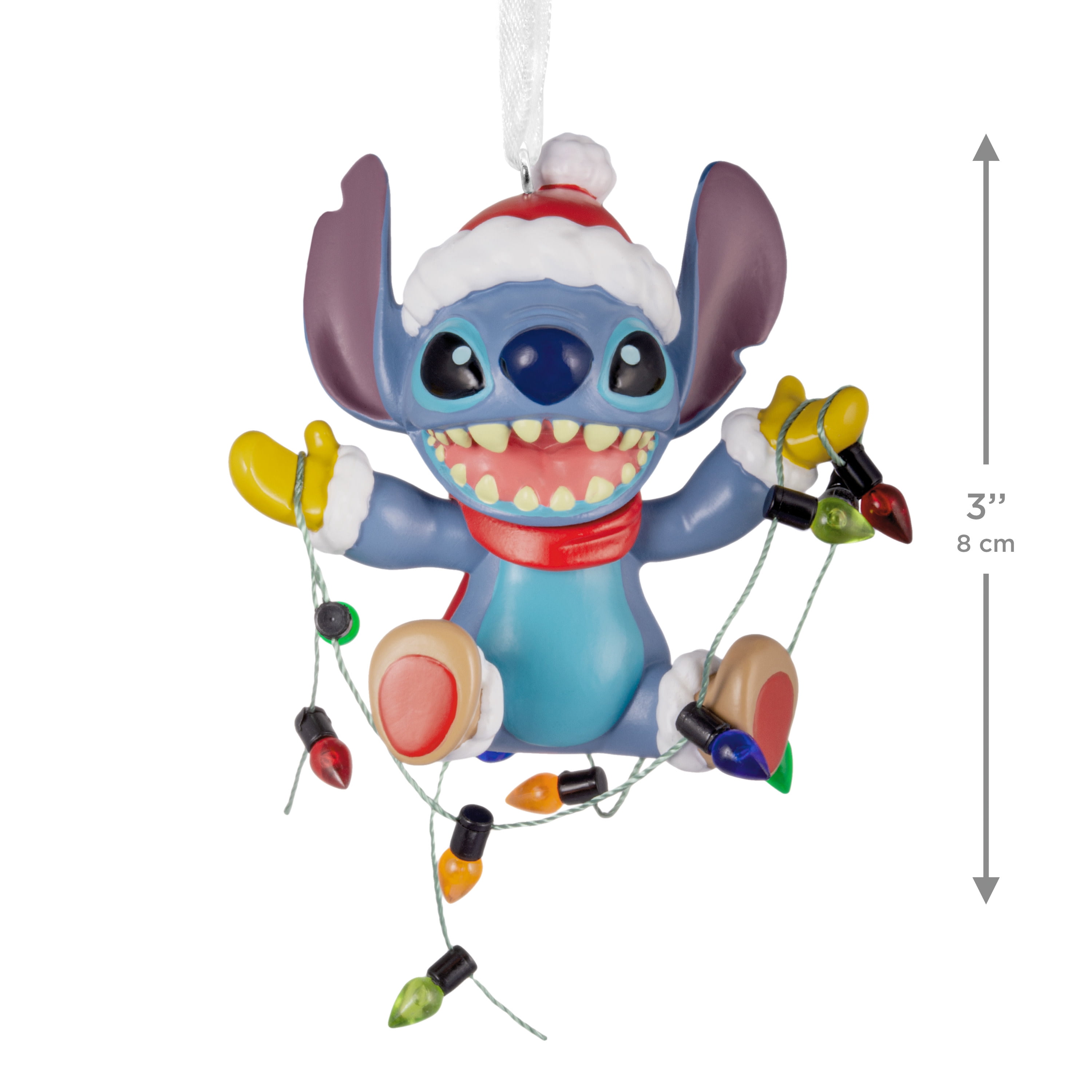 Hallmark Christmas Ornament (Disney Stitch with Light String), 1 Count