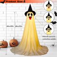thumbnail image 3 of 2Packs Halloween Decorations Outdoor, Cute Halloween Decorations Indoor, DIY Ghost Kit Decor with Witch Hat Remote for Front Porch Yards Gardens Lawn with Remote Control LED String Lights, 3 of 4