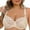 Beige, variant on LIUYUNNN Women's Double Lace Plus Size Bra Medium Support Sports Bras for Women, Size 110D