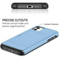 thumbnail image 6 of Wallet Case for iPhone 11 Case with Card Holder Protective Case Dual Layer Shockproof Hard PC Soft Hybrid Rubber Anti Scratch Case for iPhone 11 6.1 inch (Light Blue), 6 of 15
