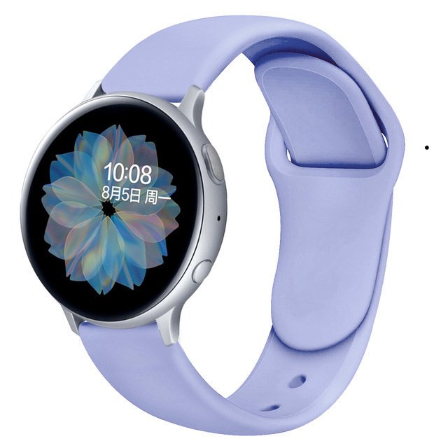 Adecuado Para Galaxy active 2 Hebilla De Marcha Atrás Monocromática Correa De Silicona 18/20/22 Mm Reloj Con Interior Deportiva