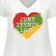 thumbnail image 4 of Inktastic Juneteenth 1865 Heart Women's Plus Size V-Neck T-Shirt, 4 of 5