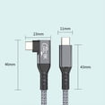 thumbnail image 3 of Cable USB 4 90° 40Gbps Cable de Datos USB4 Tipo C Carga Rápida PD 240W, Transferencia de Video 8K 1.5M, 3 of 9