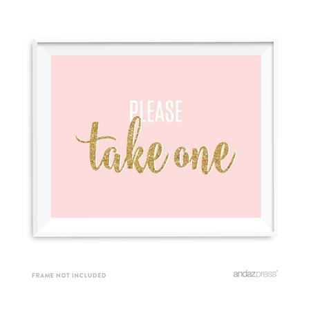 - Pink Roses English Tea Party Tea Party Wedding Collection, Party Signs, Please Take One, 8.5x11-inch, 1-Pack
