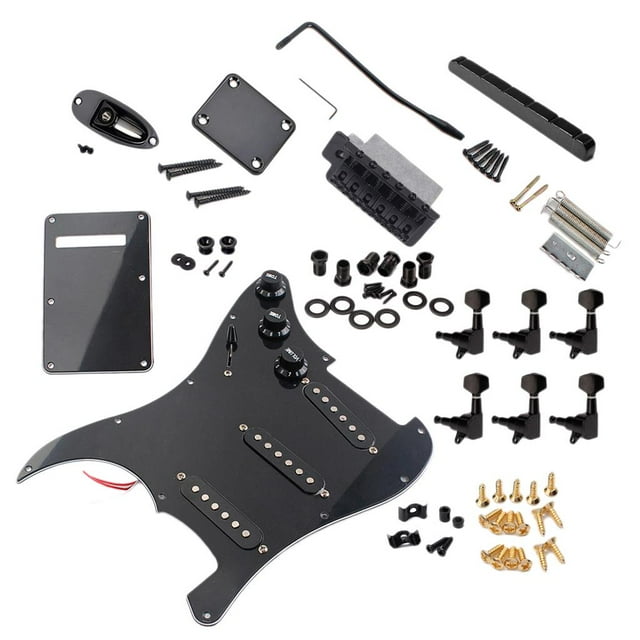 TISHITA 1 Set Guitar Replacement 3-ply SSS Prewired Pickup Pickguard for Electric Guitar