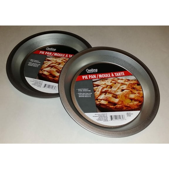 2 Pack of 9 inch Pie Pans a Heavy weight steel none stick bakeware set with even heating