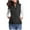 Black, variant on Winter Ladies Puffer Vest Activewear Cropped Stylish Pocket Coat Sleeveless Down Cotton Waistcoat