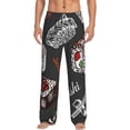 thumbnail image 2 of Lsque Japanese Sushi Hashi Print Men's Pajama Pants, Lounge Pant - Comfortable Home Wear,Elastic Waistband, Stylish Design-Small, 2 of 9