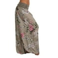 thumbnail image 4 of XIAOCHA Womens Harem Pants Flowy Printed Wide Leg Harem Pants Boho Style High-Waisted Loose Fit Casual Trousers Vacation Beach, 4 of 4