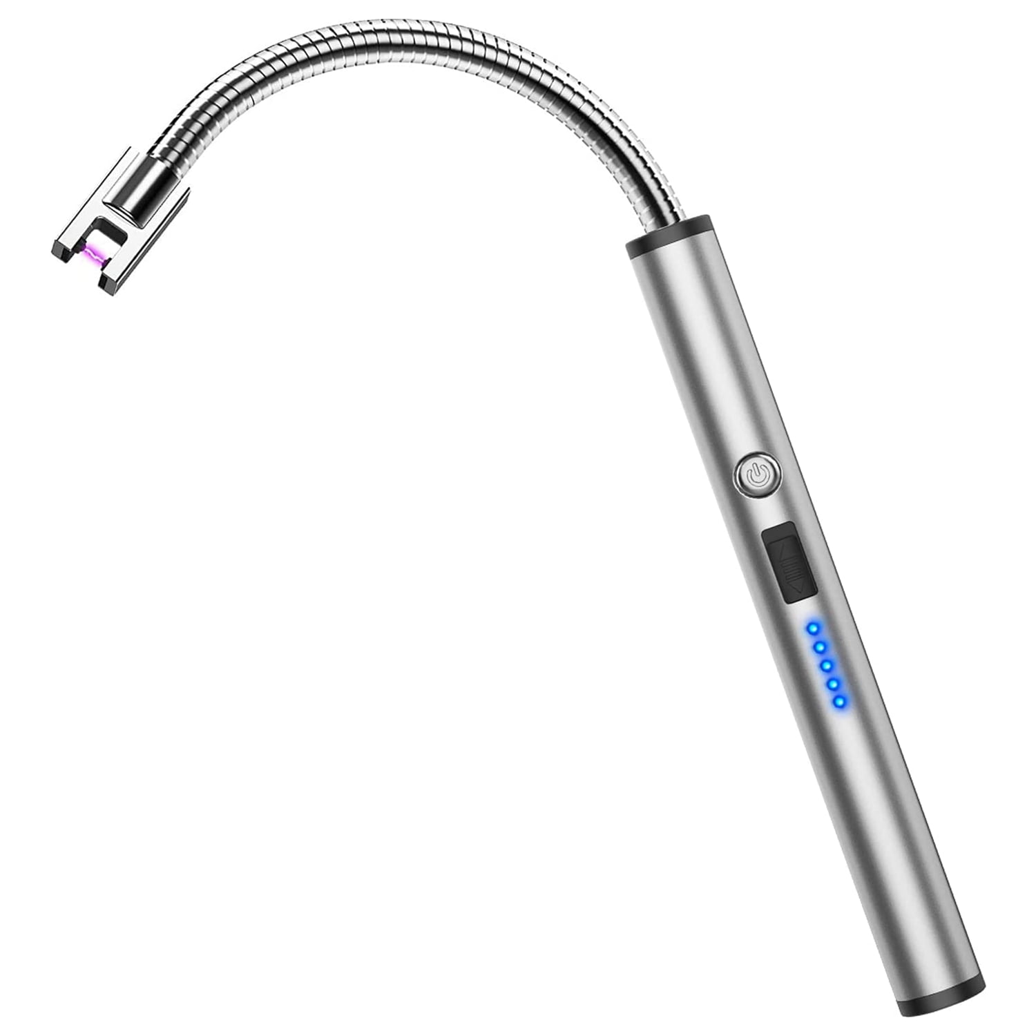 Electric Candle Lighter, Safety Rechargeable Candle Lighters with No Butane Fuel(Silver