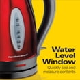 thumbnail image 6 of Hamilton Beach Electric Kettle, Fast Heating, Cord-Free Serving, 1.7 Liter, Stainless Steel, Red, 40885, 6 of 8