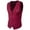 Red, variant on HUANBAI Men's Suit Vest V Neck Silm Fit Solid Formal Suit Waist Coat Lightweight For Wedding Prom Business