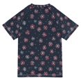 thumbnail image 6 of FORMRS Boys Rash Guard Short Sleeves Swim Shirt Quick Dry UPF 50+ Sun Protection, Sizes 3-12T, Red Fireworks Pattern, 6 of 6