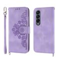 thumbnail image 4 of Nalacover Case for Samsung Z Fold4, PU Leather Wallet Phone Crossbody Flip Case with Credit Card Holder and Shoulder Wrist Strap Magnetic Stand Shockproof Cover for Samsung Galaxy Z Fold4, Purple, 4 of 14