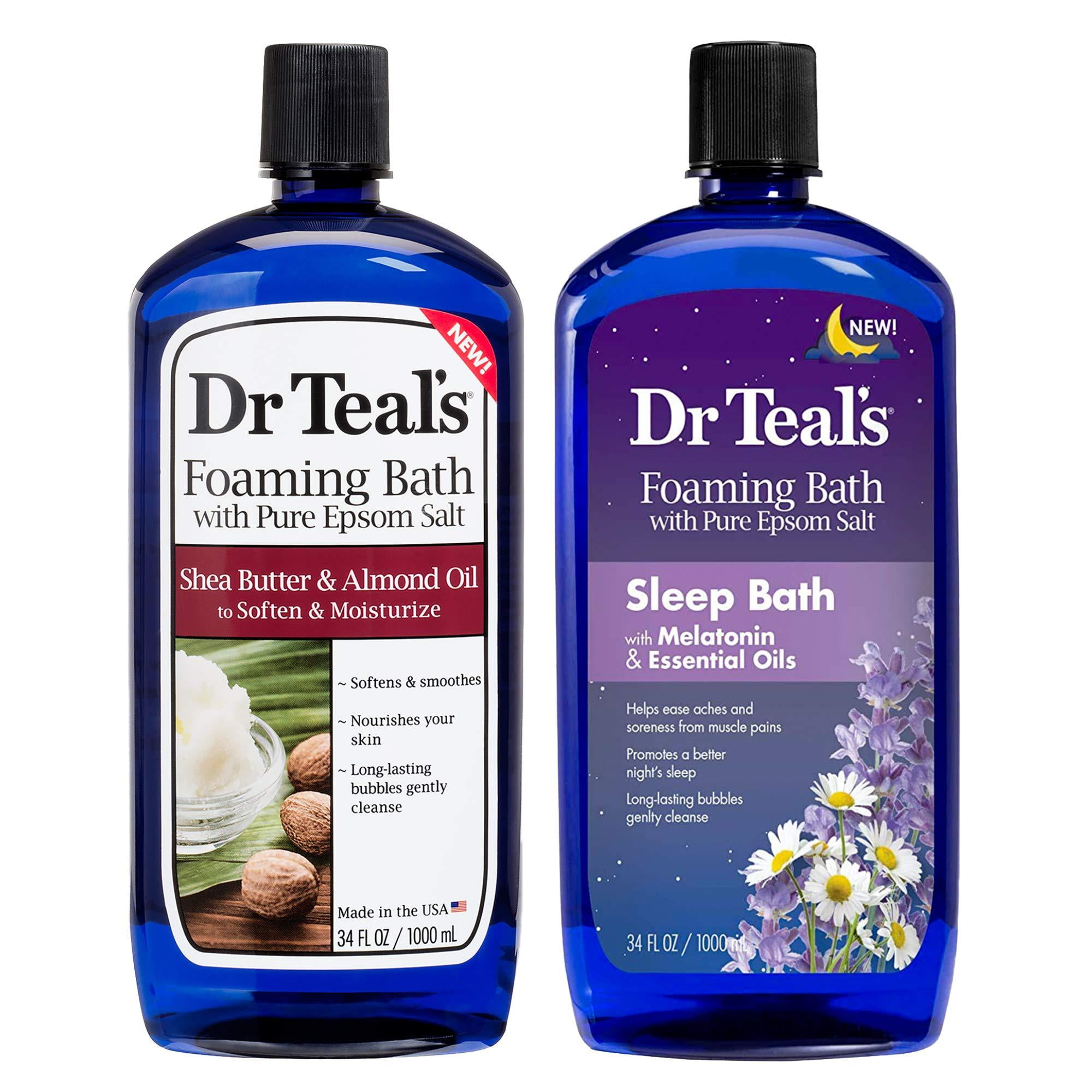 Dr Teal's Foaming Bath Combo Pack (68 fl oz Total), Moisturizing Shea