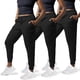 thumbnail image 1 of Paquete de 3 pantalones deportivos Common Stitch para mujer, pantalones de chándal acogedores para mujer, pantalones de lana para yoga para mujer (disponibles en Plus) negro/negro/negro, 1 of 7