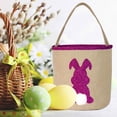 thumbnail image 4 of Agiferg Easter Basket Holiday Rabbit BunnyEars Printed Canvas Gift Carry Candy Bag, 4 of 4
