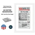 thumbnail image 2 of 11x17 Newspaper Frame With Mat Solid Wood - Matte White Finish - Matches Any Decor - Size 11x17 -, 2 of 8