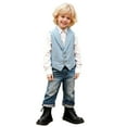 thumbnail image 7 of SGMVNU Boys Blazer Suit Jackets Casual Long Sleeve Open Front Kids Wedding Formal Suits Jacket Boy School Uniform Tuxedo Outfit Size 4-5 Years, z929C-Light Blue, 7 of 7