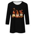 thumbnail image 5 of VKOYWKM Women Halloween Tops 3/4 Sleeve Cute Graphic T Shirts Loose Fit Crew Neck T-Shirts Halloween Costumes, 5 of 5