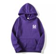 thumbnail image 3 of Sudadera con capucha de color liso para hombre y mujer, suéteres de manga larga, sudaderas informales holgadas con cuello redondo, camisetas inferiores, pulóveres, 3 of 5
