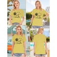 thumbnail image 6 of XCHQRTI Dandelion Tshirt Women Graphic Tees Casual Short Sleeve Christian Shirts, 6 of 8