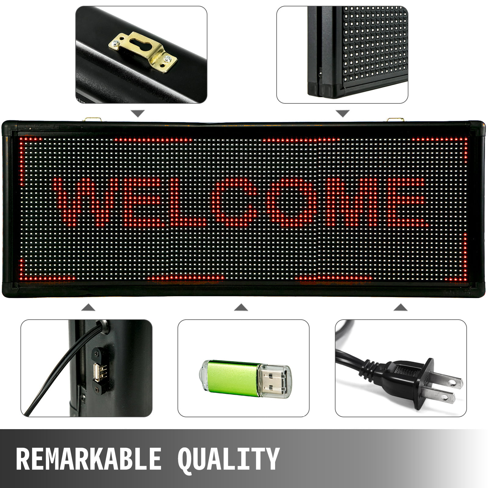 Details about   P10 LED Scrolling Sign Programble 40" X 15" 3-Color Red Green Yellow US 