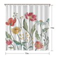 thumbnail image 5 of Waterproof Beautiful Colorful Floral Shower Curtain 72x72 Inch Boho Style Polyester Unique Shower Curtain for Bathroom Hotel Home Decor with 12 Plastic Hooks, 5 of 5