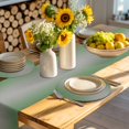 thumbnail image 4 of Green Grey Ombre Round 15 Inch Placemats Set of 2, Modern Gradient Abstract Art HeatResistant Non Slip Place Mats for Dining Table, Wipeable Braided Kitchen Table Mats for Housewarming, 4 of 9