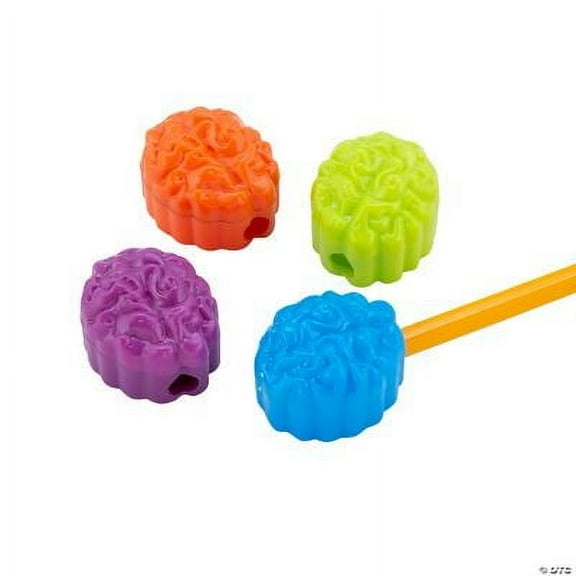 Brain-Shaped Pencil Sharpeners, Birthday, Stationery, 24 Pieces
