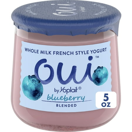 Oui by Yoplait French Style Blueberry Whole Milk Yogurt Jar, 5 OZ