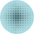 thumbnail image 1 of Ahgly Tapis Rond Lavable en Machine Intérieur Transitionnel Bleu Électrique, 3 Pieds Rond, 1 of 7