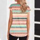 thumbnail image 2 of Blusas para las Mujeres Casual Impreso Manga Corta Cuello en V Suéter Superior, Camiseta Ligera de Verano, 2 of 6