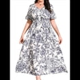 thumbnail image 1 of Vestido de Verano Holgado Informal de Corta con Corte A y Corte en A para Mujer, Talla Grande Dibujo en XL, 1 of 9