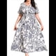 thumbnail image 1 of Vestido de Verano Holgado Informal de Corta con Corte A y Corte en A para Mujer, Talla Grande Dibujo en XL, 1 of 9