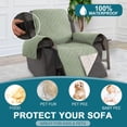 thumbnail image 2 of 100% Waterproof Recliner Chair Cover Sofa Slipcover with Pocket Reclining Chair Cover,Green 28", 2 of 6