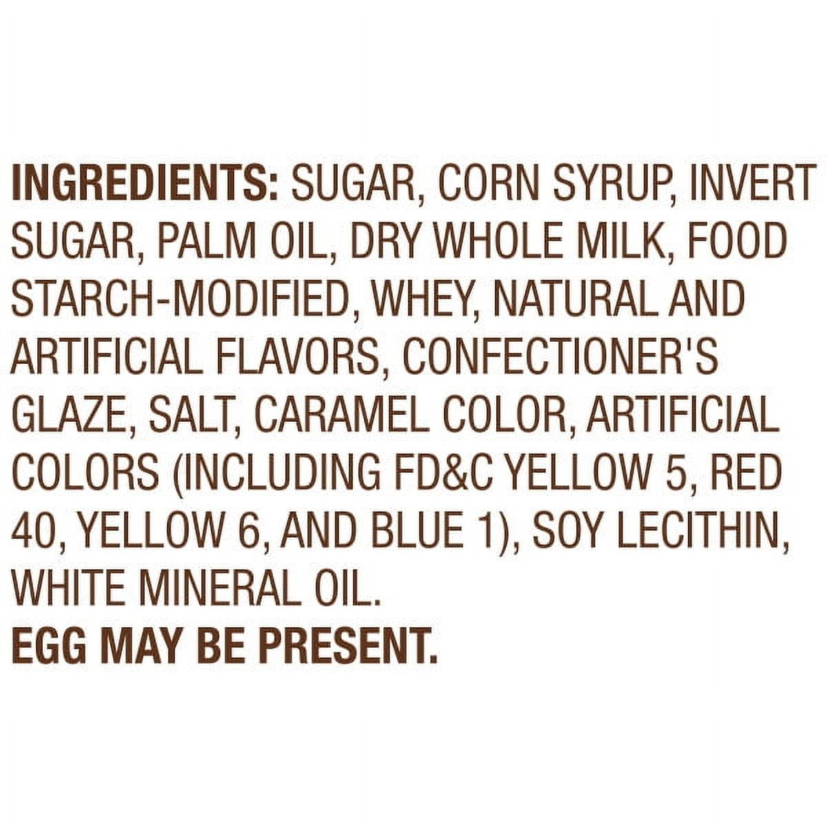 Charms Sugar Babies 1.7 oz Pouch. Soft & Chewy Candy-Coated Milk Caramel. Peanut Free and Gluten Free. Egg May Be Present.