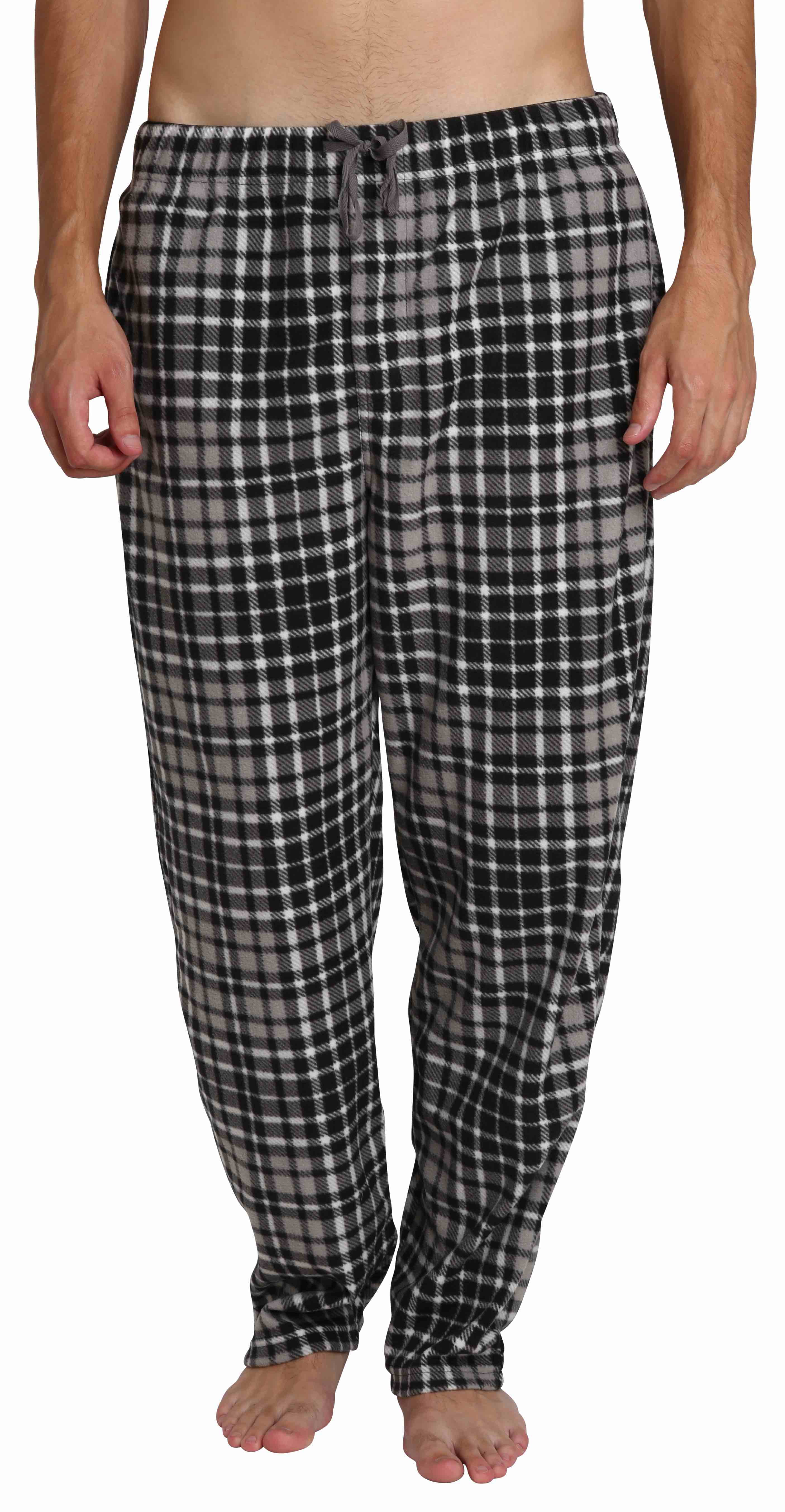 SLEEPHERO Mens Pajama Pants Fleece Pajama Pants For Men Comfortable Soft Christmas  Pajamas Plaid Pajama Bottoms Classic Buffalo Check Small 