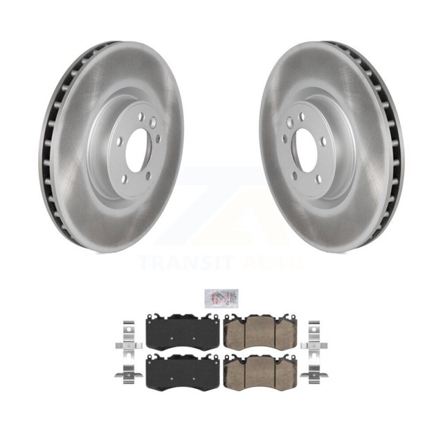 Transit Auto Front Coated Disc Brake Rotors and Ceramic Pads Kit for Car Land Rover Range Sport KGA-100033