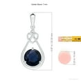 thumbnail image 3 of ANGARA Natural 1.6 Ct Sapphire Knotted Heart Pendant with Diamond in 925 Sterling Silver for Women (Size-7mm) | Anniversary, Jewelry Gift for Women | Natural Blue Sapphire Necklace, 3 of 8