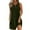 Green, variant on Women's Dresses Solid Short Sleeve V Neck Ruffle Dresses Elegant Club Party Tunic Mini Dresses Casual Vacation Dress Olive Green